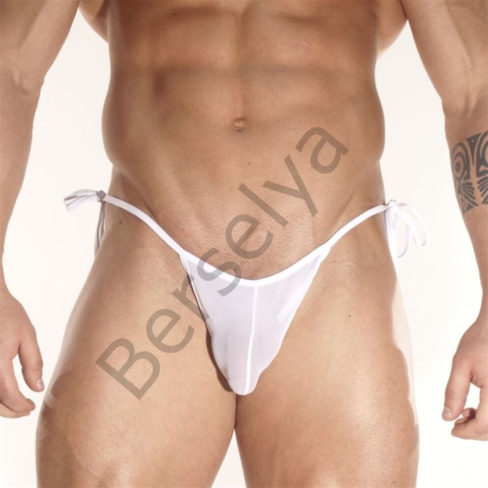 Transparan Yandan Bağlı Erkek  Slip