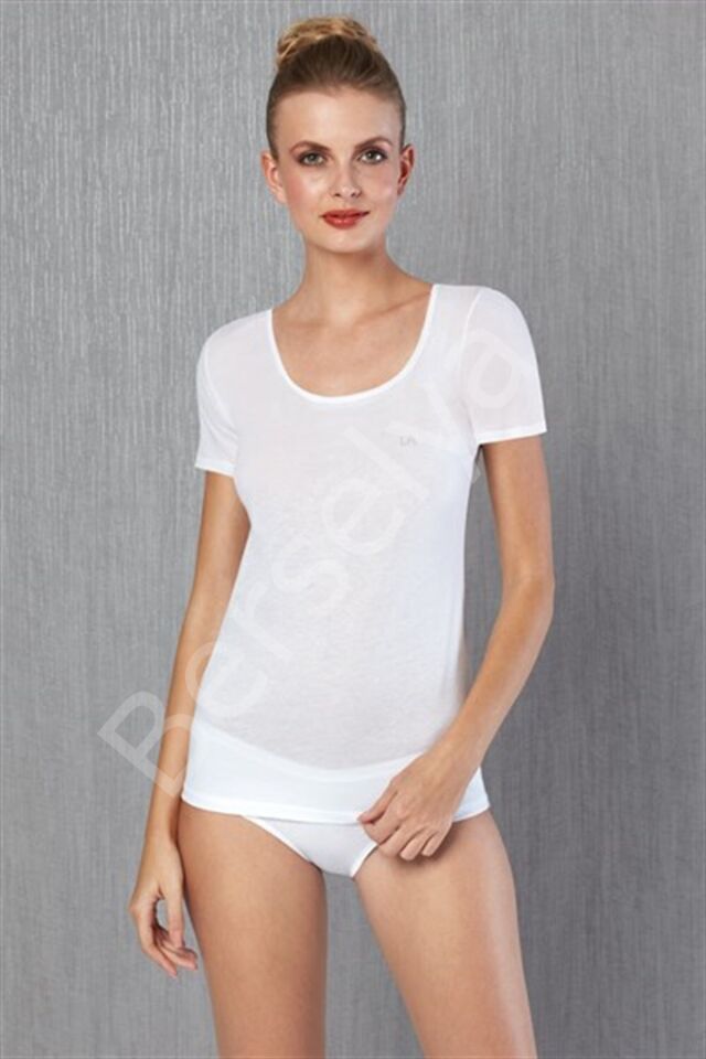 Doreanse Kadın Kare Yaka Kısa Kol T-shirt 9397