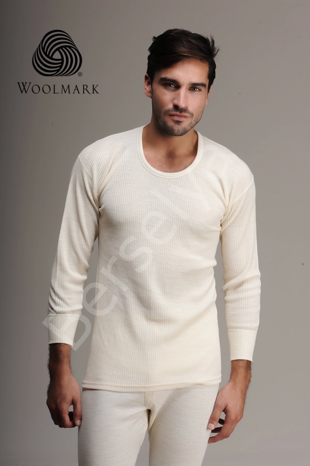 Hasyün 1002 %100 Yün Erkek  Uzun Kol Fanila