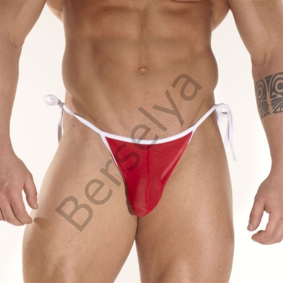 Transparan Yandan Bağlı Erkek  Slip