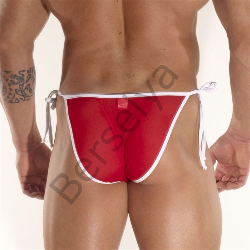 Transparan Yandan Bağlı Erkek  Slip