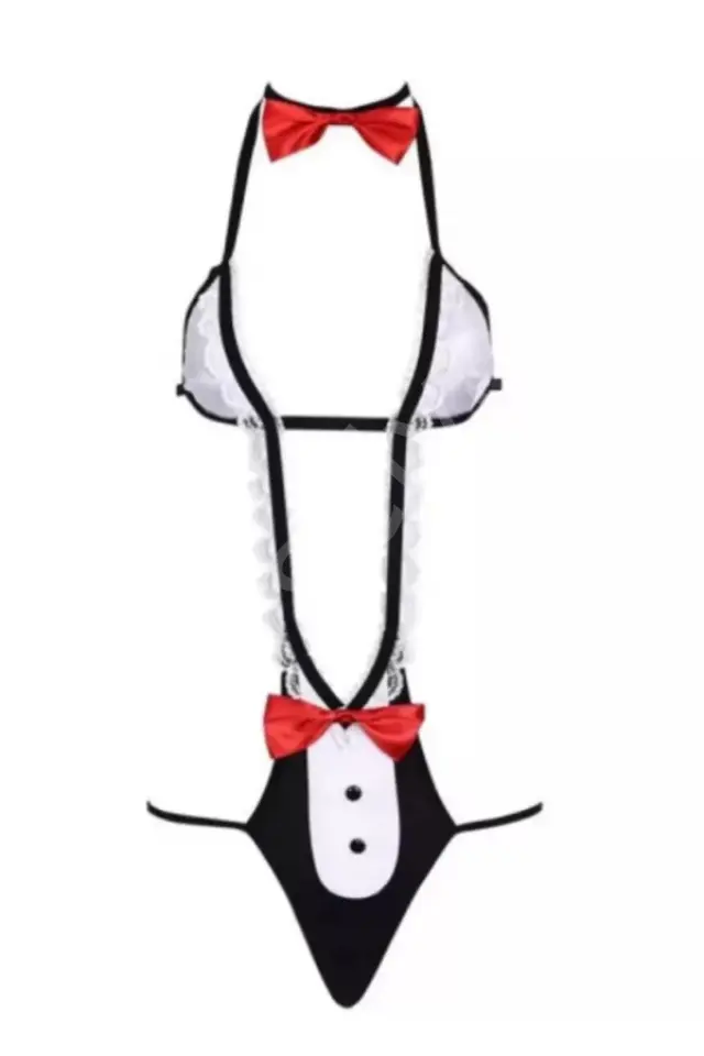 Kırmızı Kurdaleli Gecelik