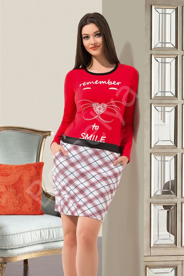 Ekose Desenli Tunik 946