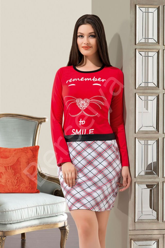 Ekose Desenli Tunik 946