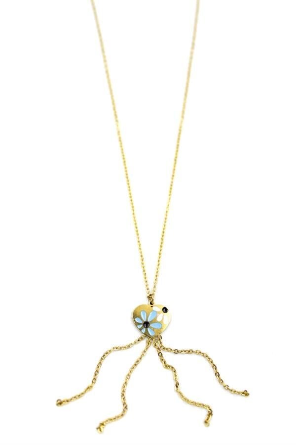 Zincirli Kalp Kolye - Altın