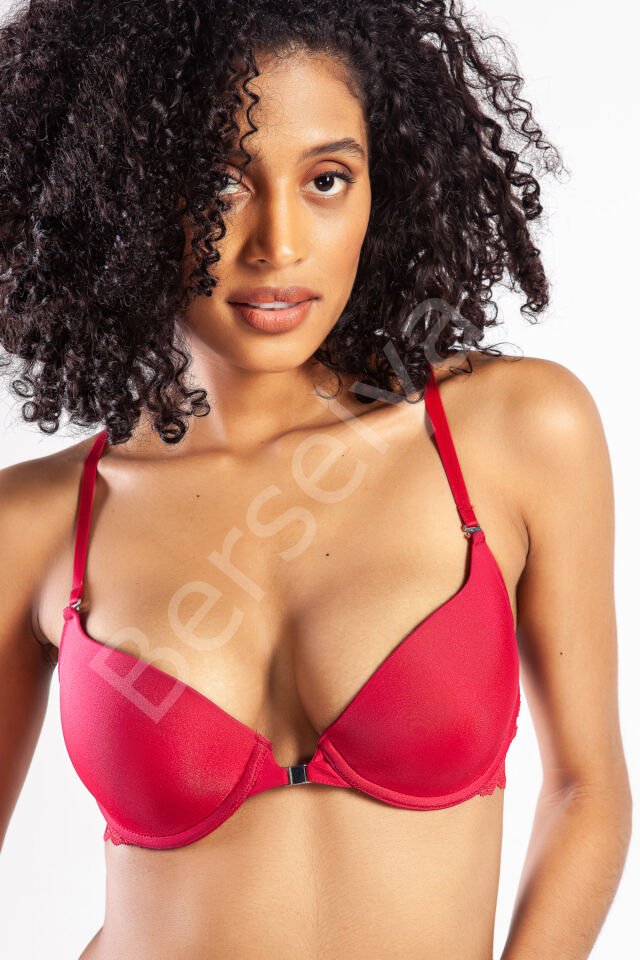 Githa Foam Cup Push Up Bra,şarap Renk Straplez Konforlu Ve Şık Sütyen