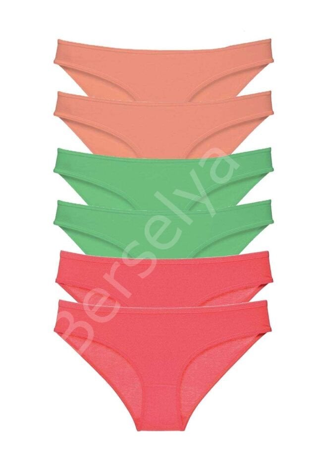 6 Adet Süper Eko Set Likralı Kadın Slip Külot 549