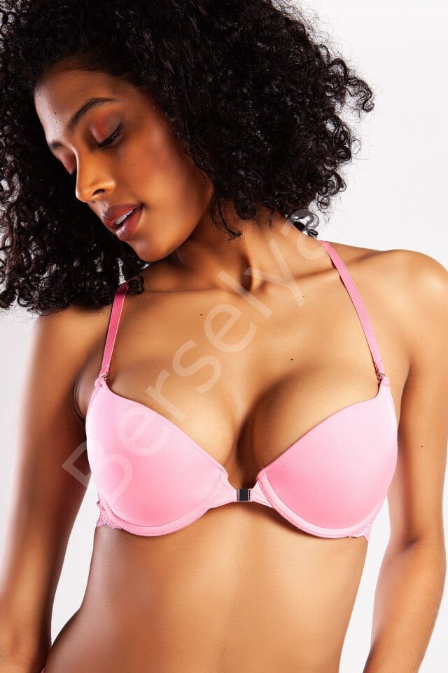 Githa Foam Cup Push Up Bra,neon Pembe Renk Straplez Konforlu Ve Şık Sütyen