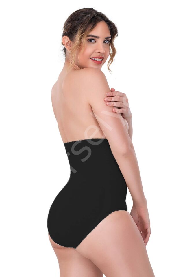 Siyah Mı Emay 2080 Yüksek Bel Çıtçıtlı Slip Korse