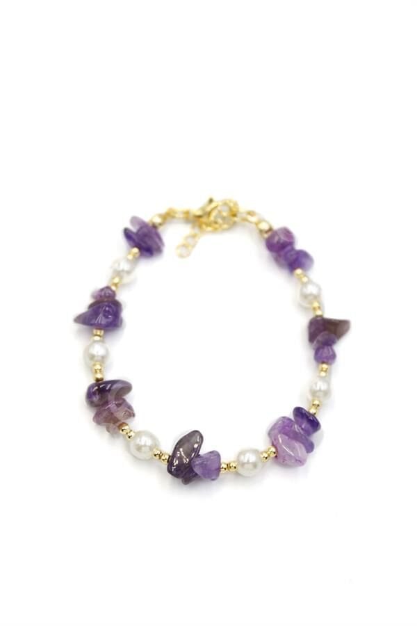 Boncuk Bileklik - Mor