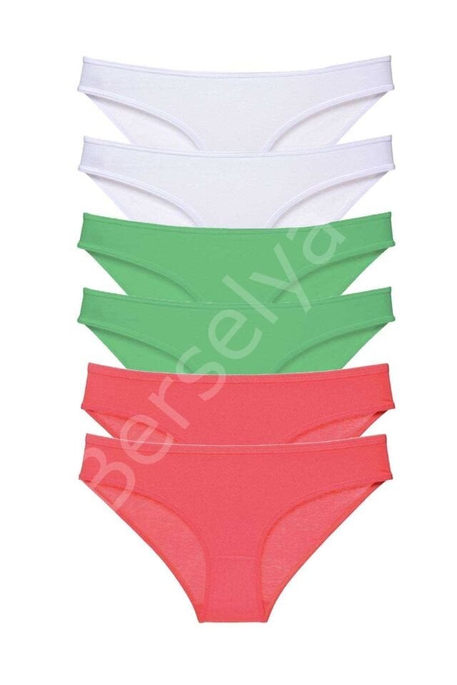 6 Adet Süper Eko Set Likralı Kadın Slip Külot 552