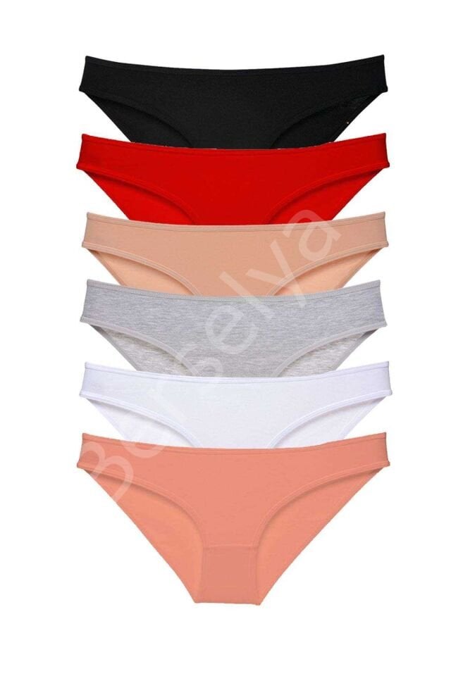 6 Adet Süper Eko Set Likralı Kadın Slip Külot Renk 1