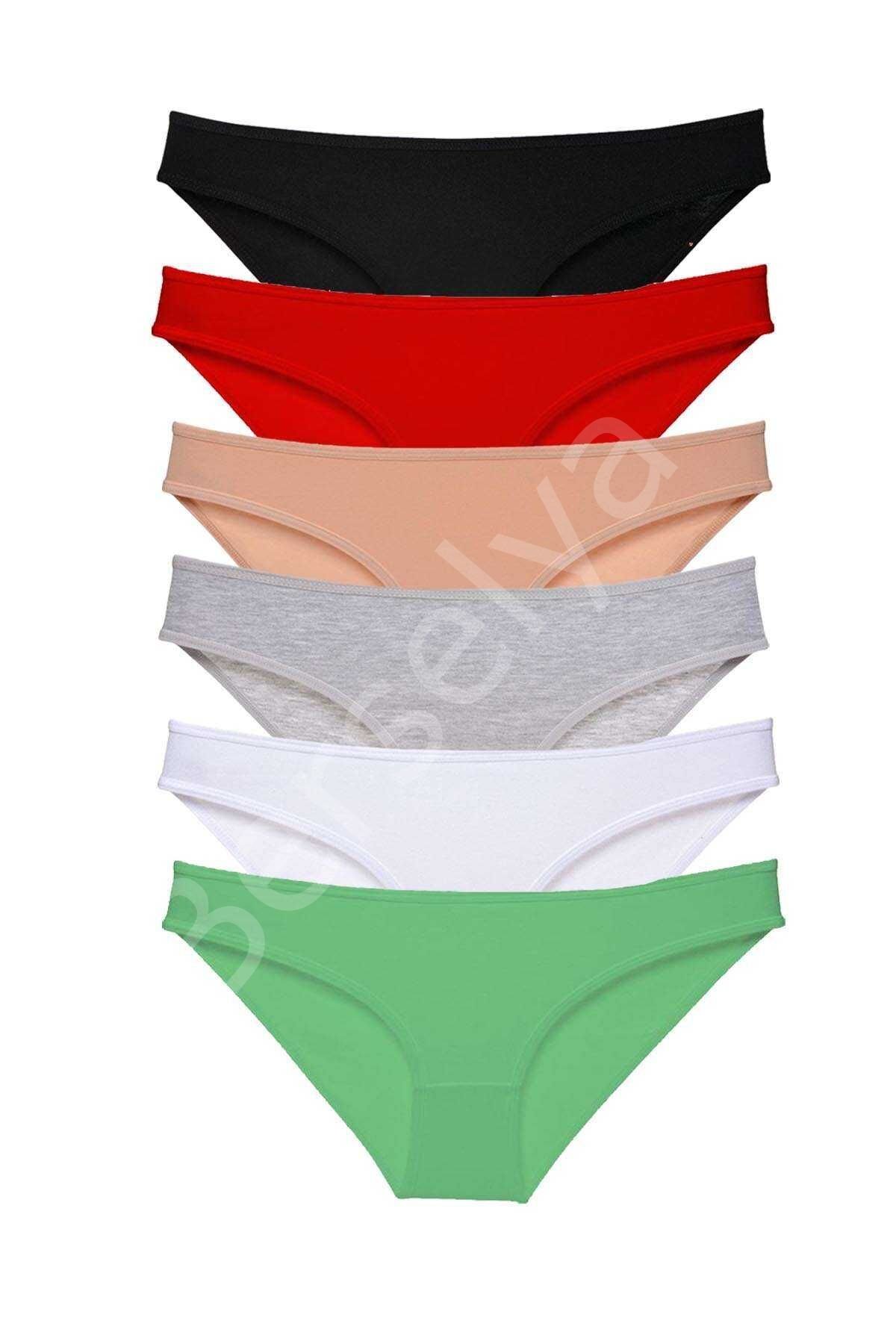 6 Adet Süper Eko Set Likralı Kadın Slip Külot Renk 2