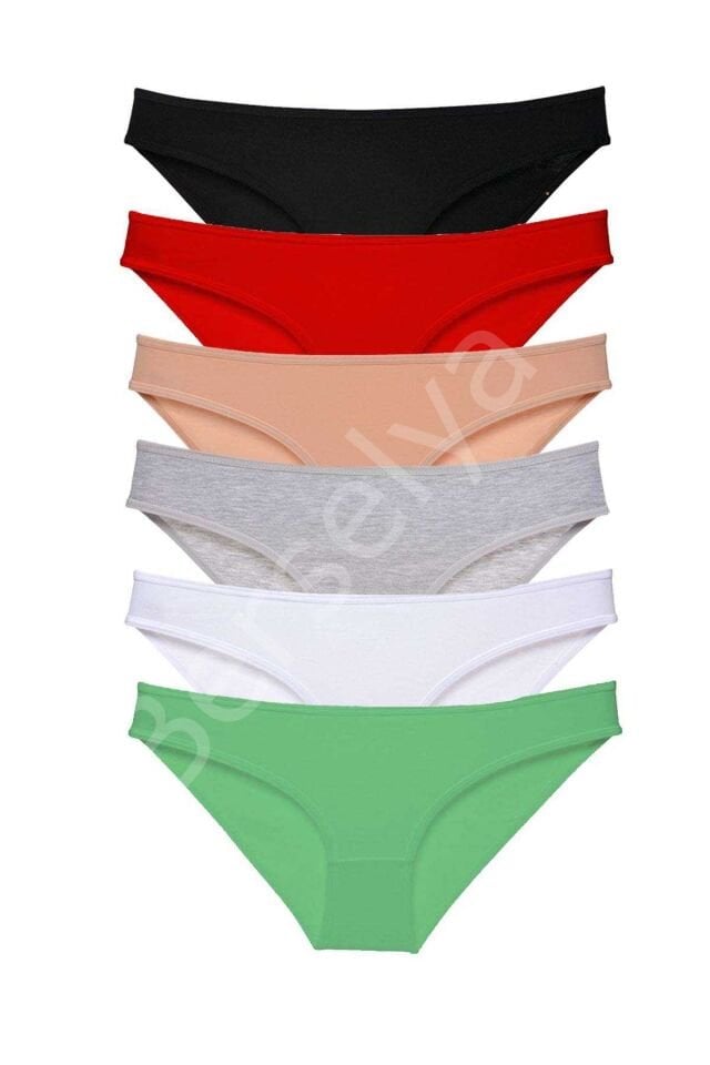6 Adet Süper Eko Set Likralı Kadın Slip Külot Renk 2