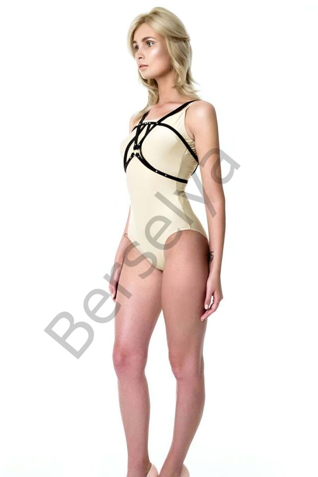 Elbise Üzeri Şık Ve Tarz Deri Harness - Brf236