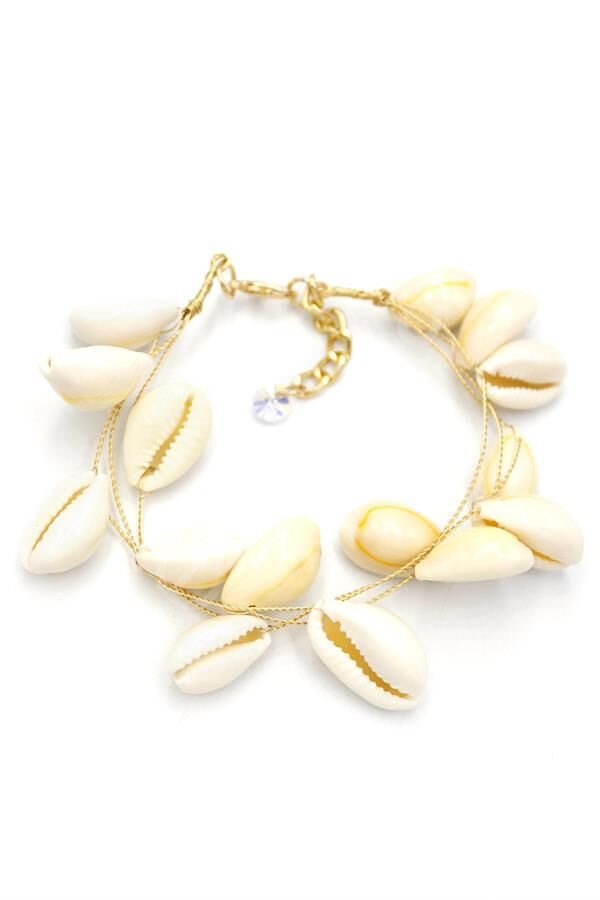 Deniz Kabuğu Bileklik - Beyaz