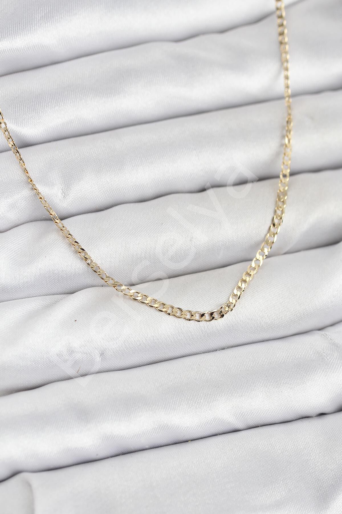 CM 14K Gold Renk Pirinç Zincir Model Kadın Kolye