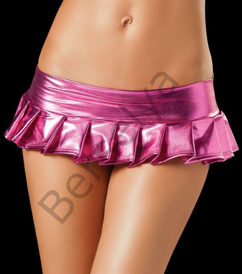 B100716 Pileli Mini Etek