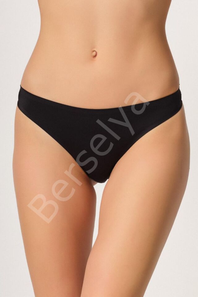 Siyah Mı Emay 2802 Yapıştırma Lazer Kesim String Külot