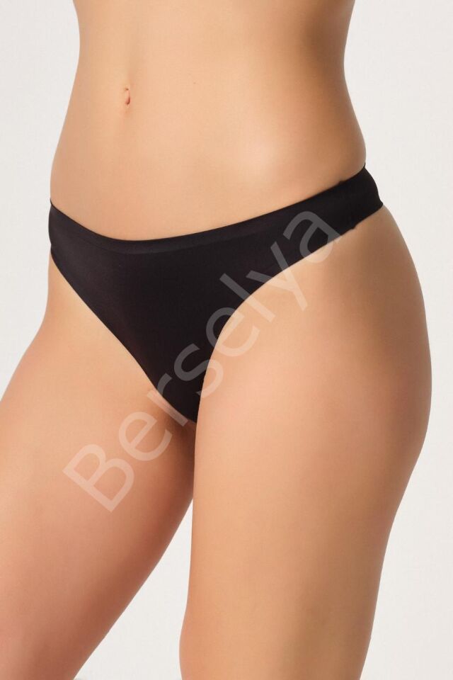 Siyah Mı Emay 2802 Yapıştırma Lazer Kesim String Külot