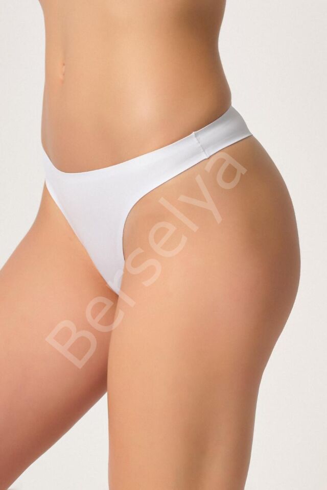 Beyaz Mı Emay 2802 Yapıştırma Lazer Kesim String Külot