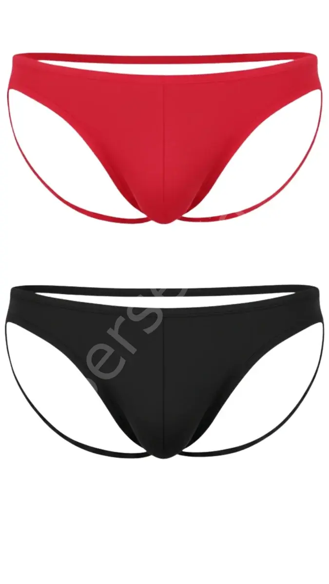 Fantezi Arkası Açık Seksi 2'li Erkek Külot