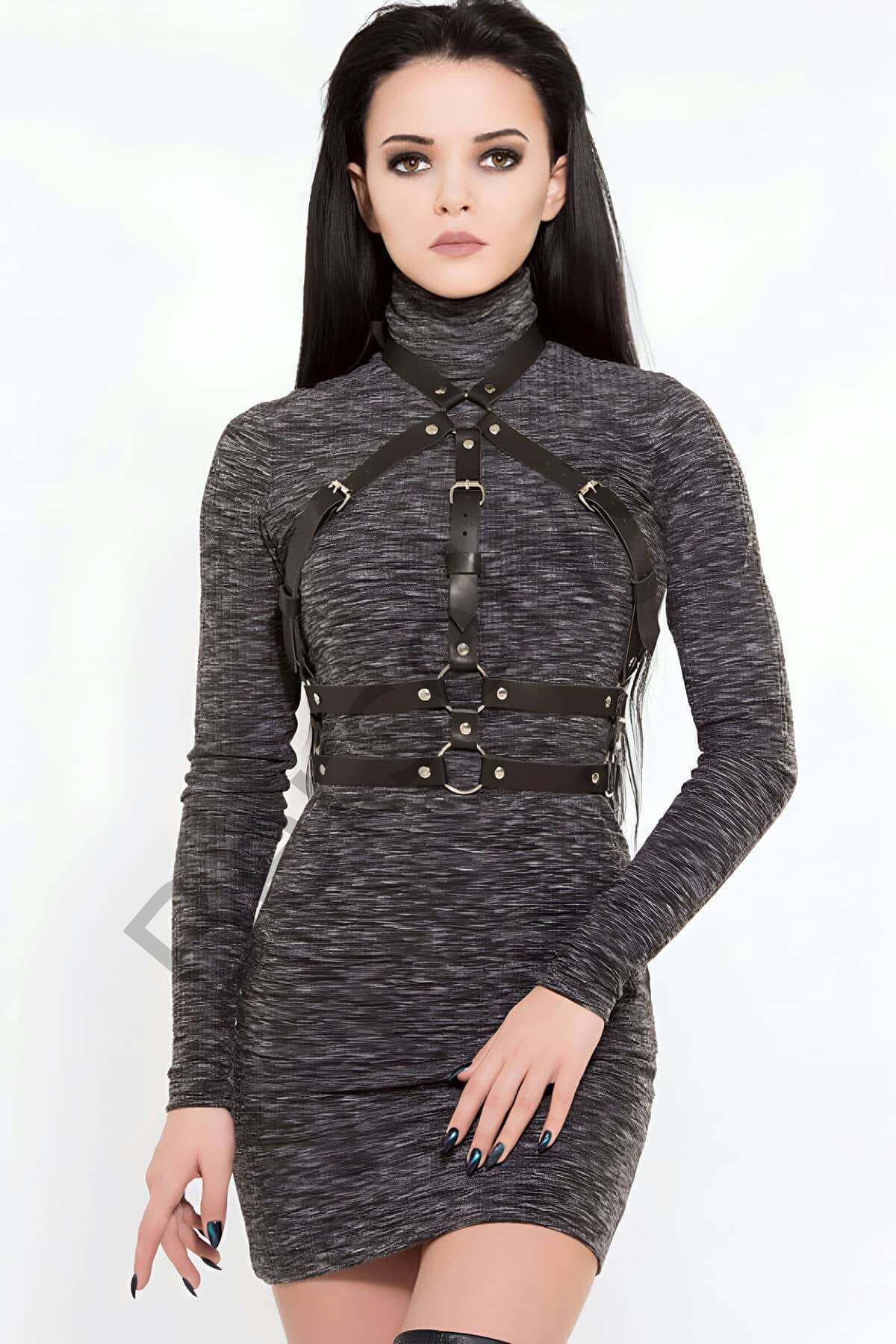 Elbise, Gömlek Üzeri Deri Şık Aksesuar - Brf218