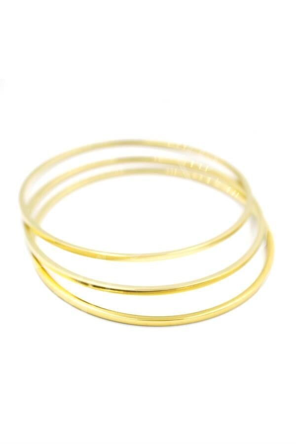 3'lü Ajda Bilezik - 60mm - Altın