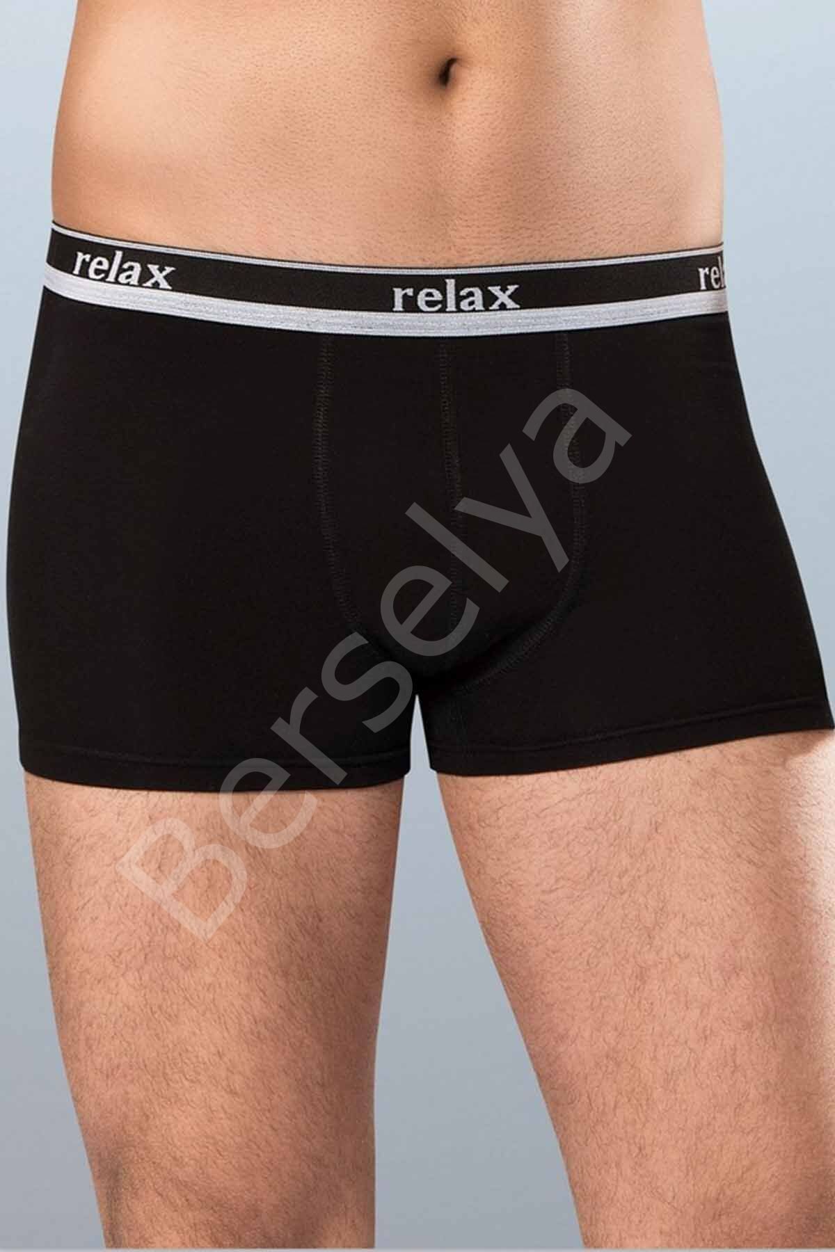 Relax Pamuklu Esnek Erkek Boxer Siyah - 1268A L