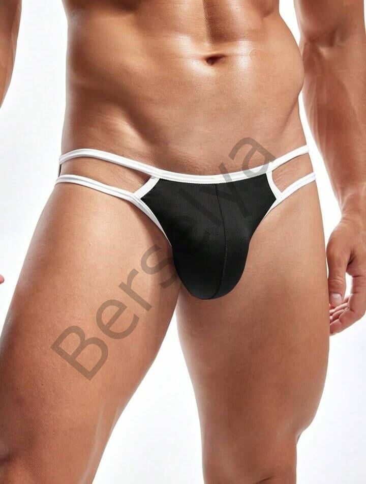 Erkek  Beyaz Biyeli Slip İç Giyim