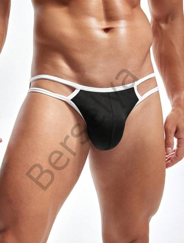 Erkek  Beyaz Biyeli Slip İç Giyim