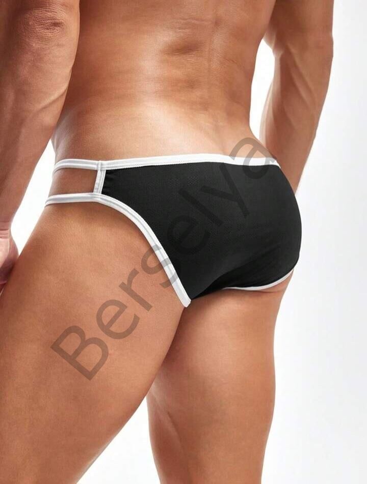 Erkek  Beyaz Biyeli Slip İç Giyim