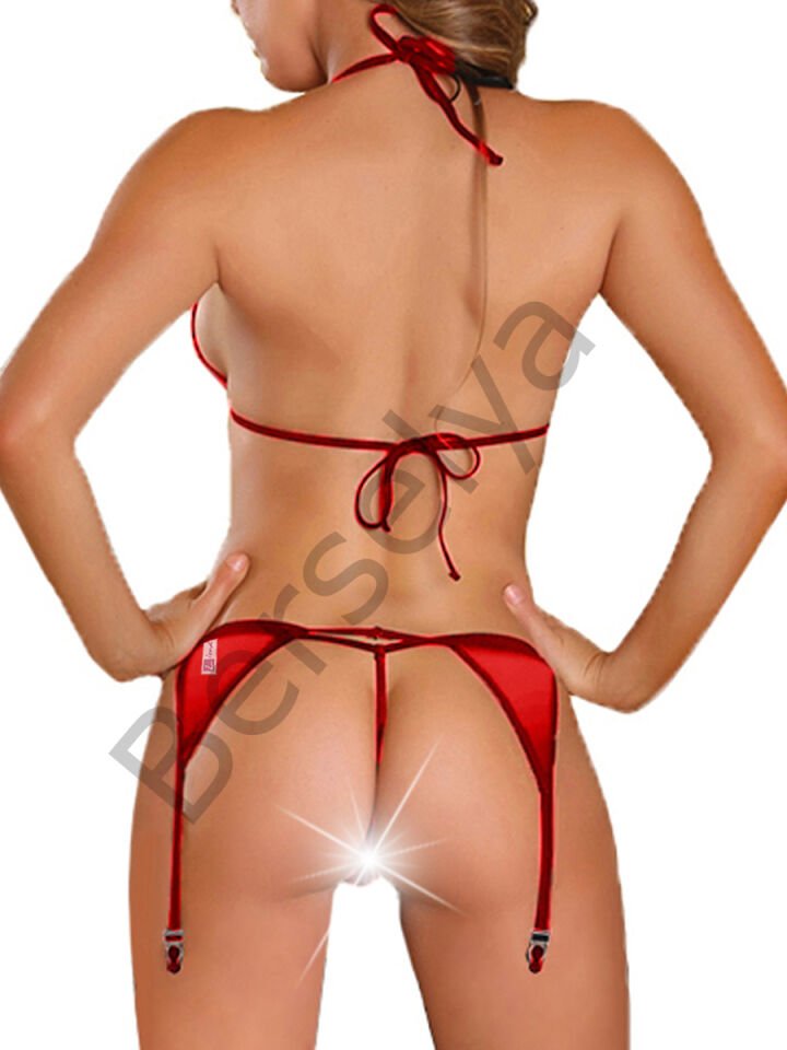 Tül Kırmızı Jartiyer Takımı