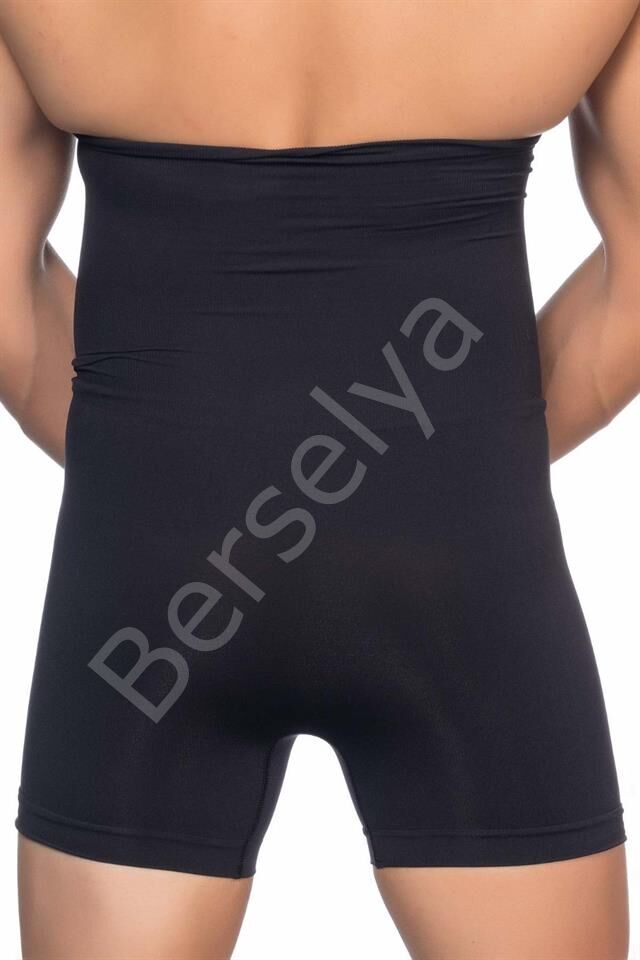 Siyah Emay E1005 Erkek  Yüksek Bel Double Boxer Korse