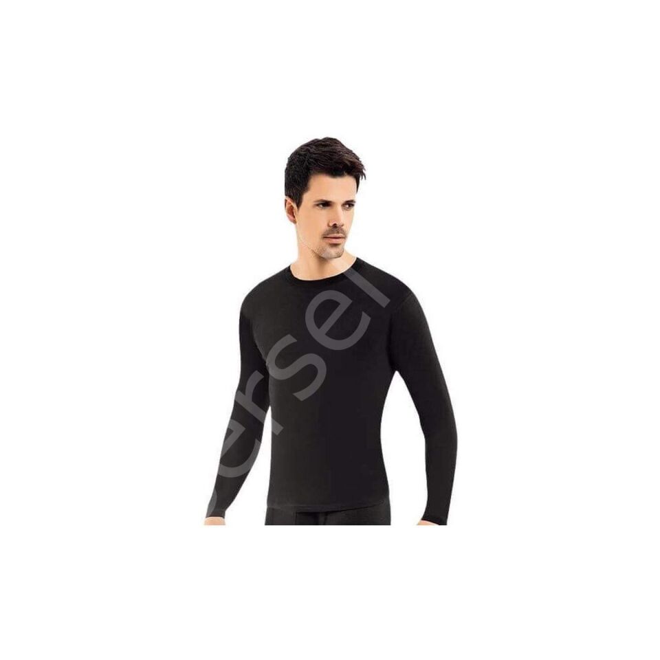 Kota Erkek Kışlık Termal Sıcak Tutan Tayt ve Fanila Takım 2'li Set Siyah