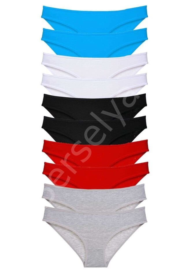 10 Adet Süper Eko Set Likralı Kadın Slip 528