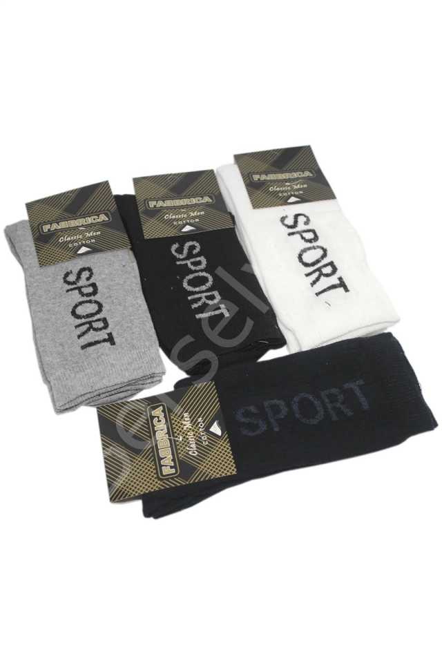 Fabbrica Sport Pamuklu Likralı Erkek  Çorap Adet