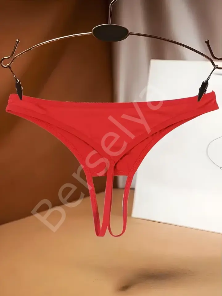 Kadın Kırmızı Ağ Bölgesi Açık Külot