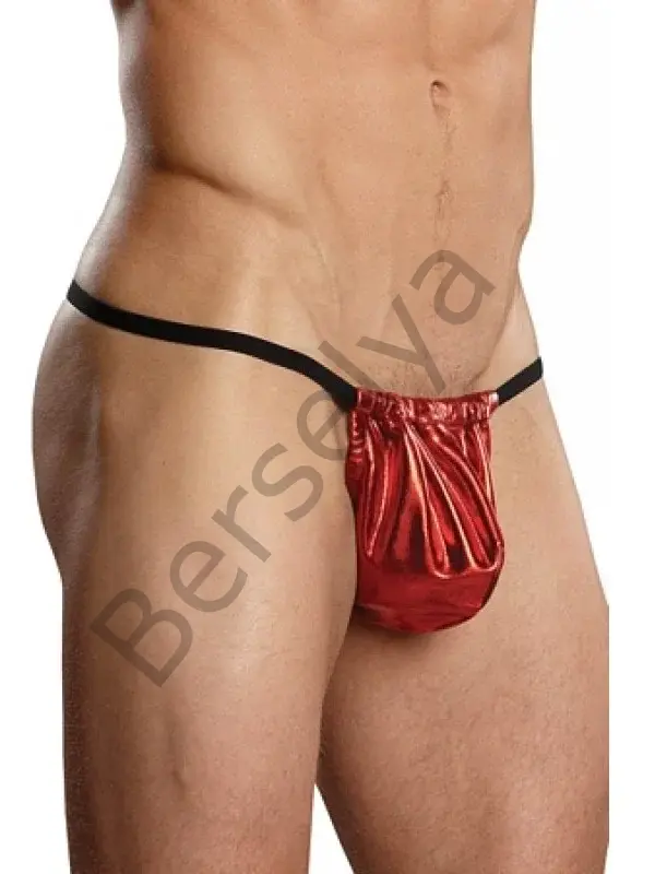 Fantazi Kımızı Lame Erkek String-tanga