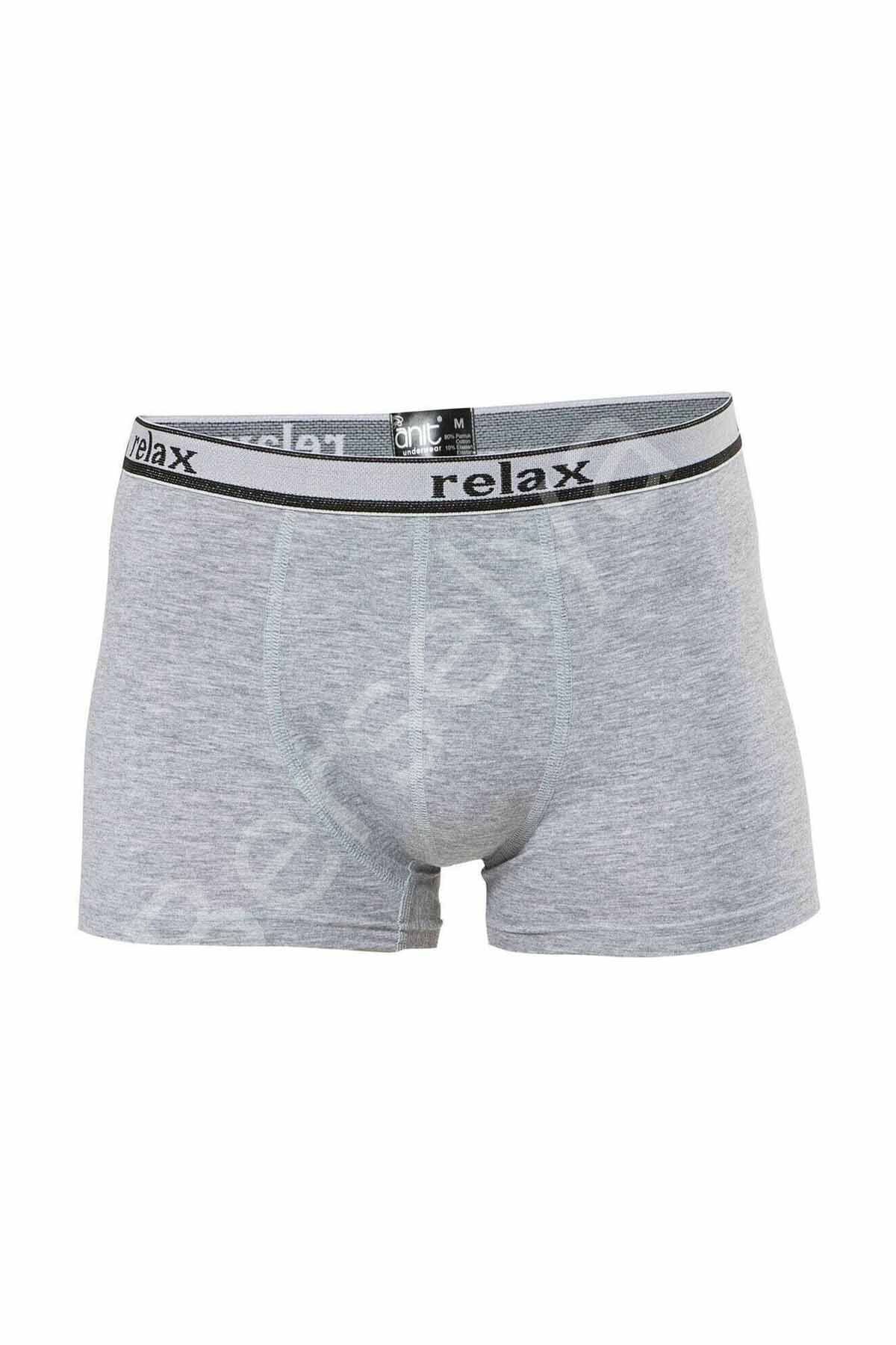 Relax Pamuklu Esnek Erkek Boxer Gri - 1268A 2XL