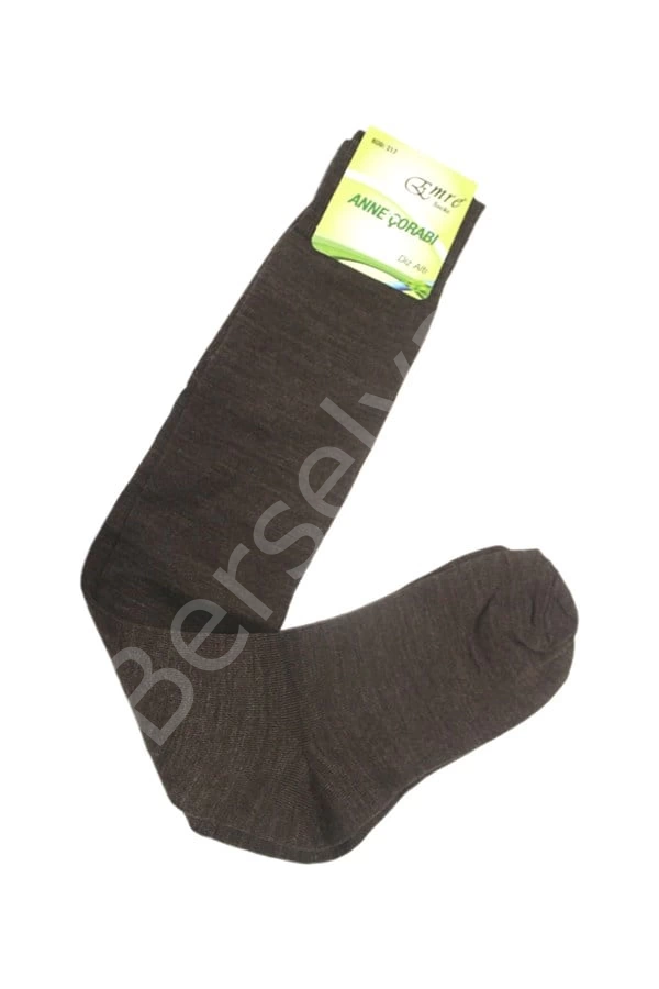 Emre Kadın İçin Kahve Renk Diz Altı Anne Çorabı 217