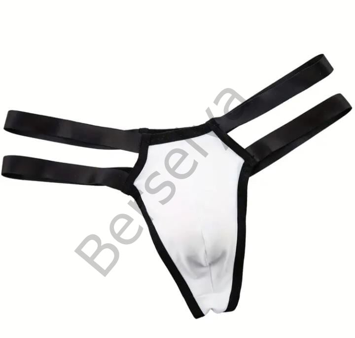 Erkek  Beyaz Lastikli Tanga İç Giyim