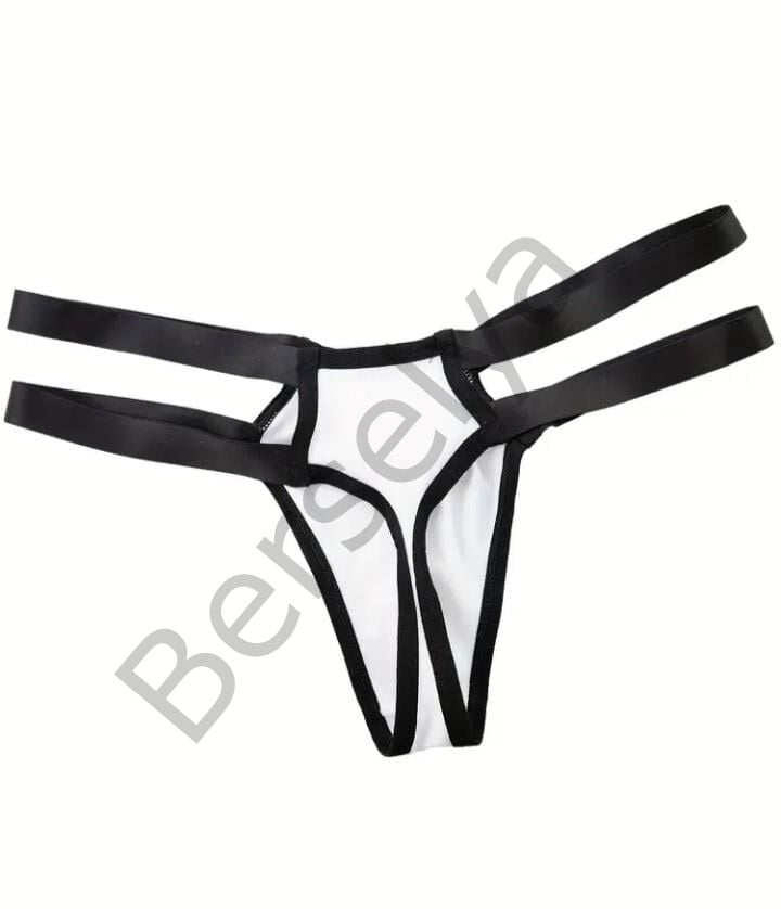 Erkek  Beyaz Lastikli Tanga İç Giyim