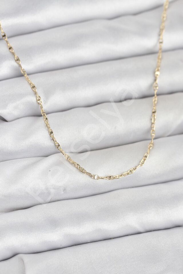 CM 14K Gold Renk Gemici Zincir Model 60 cm Kadın Kolye