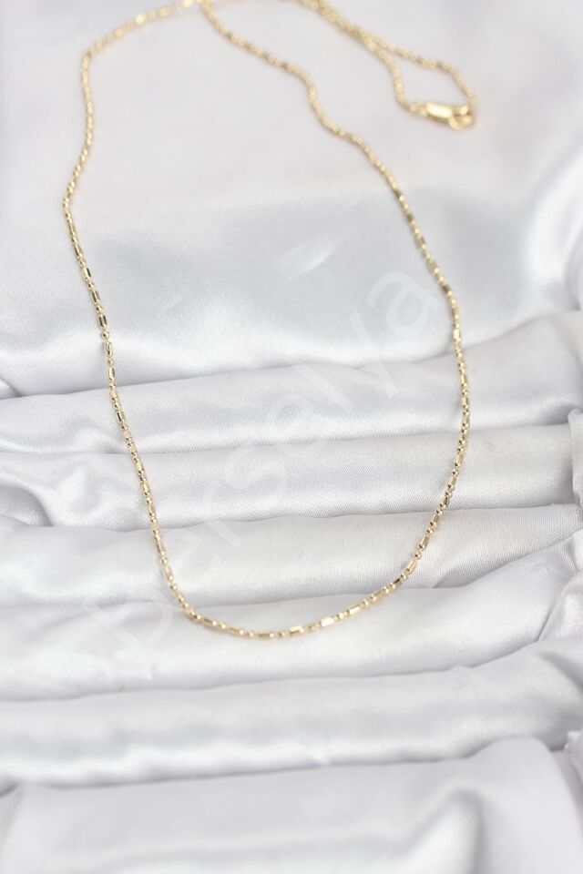 CM 14K Gold Renk Zincirli 60 cm Kadın Kolye