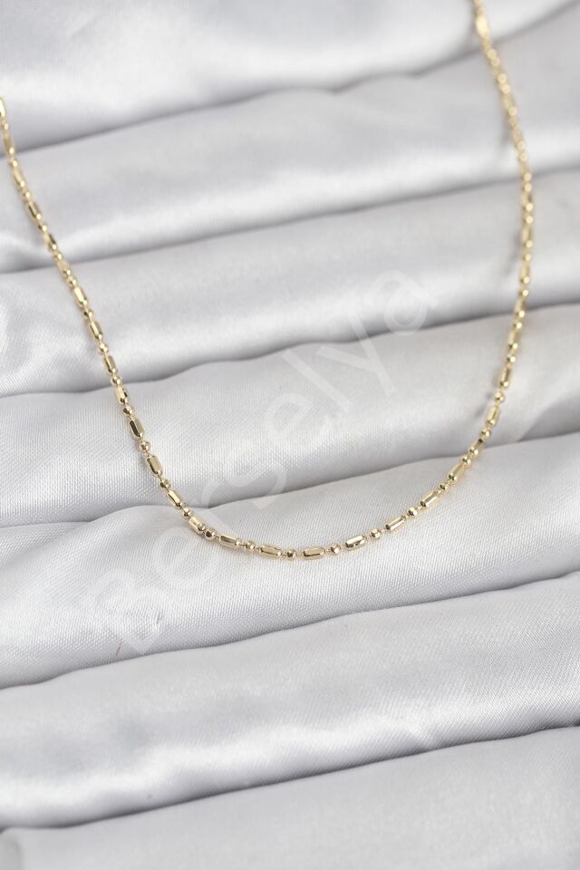 CM 14K Gold Renk Zincirli 60 cm Kadın Kolye