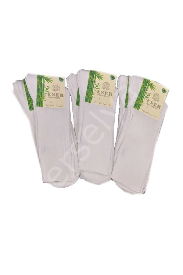 Eser Erkek  Beyaz Çift Taban Havlu Çorap
