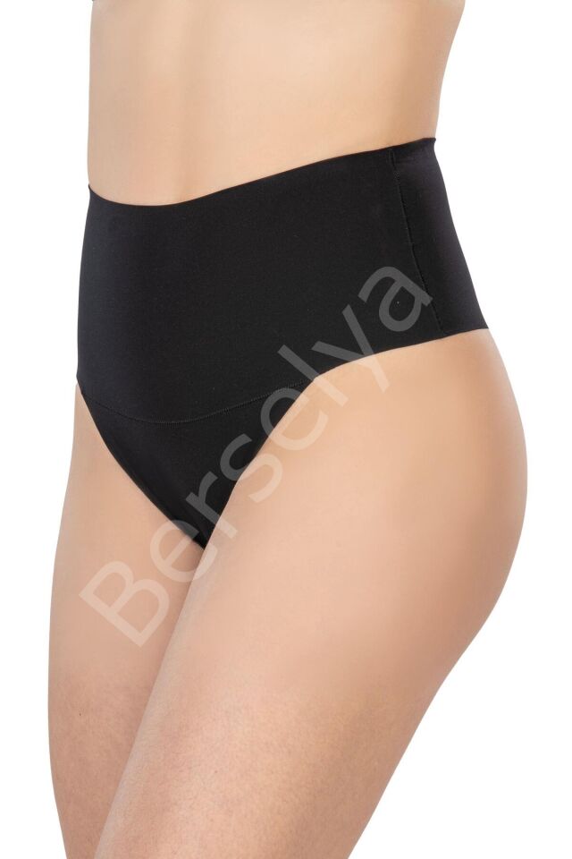 Siyah Mı 2806 Lazer Kesim Yüksek Bel İz Yapmaz String