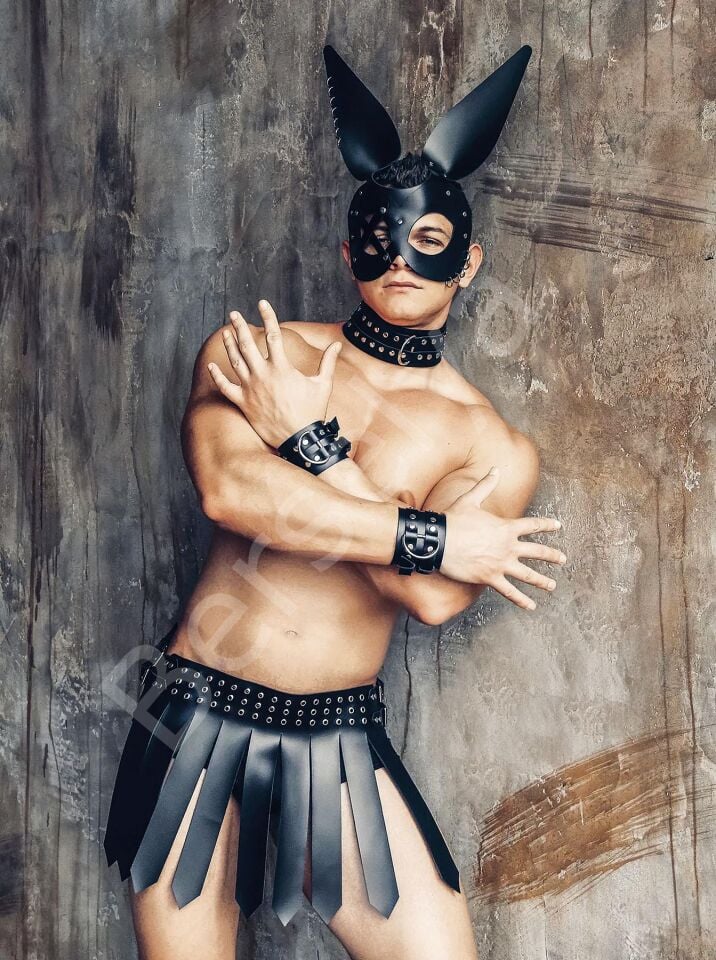 Tavşan Maskeli Fantazi Erkek Kostümü