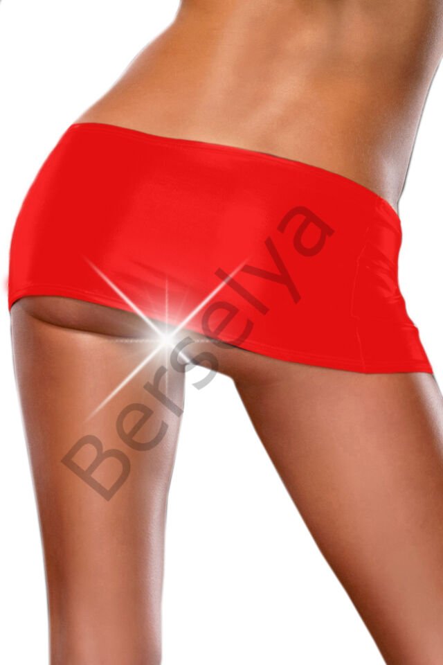 Kırmızı Seksi Mini Etek